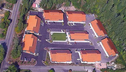 Aerial view of Coppertop Park